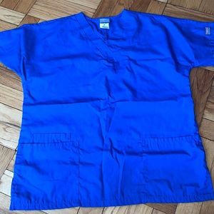 Royal blue Cherokee scrub top size small